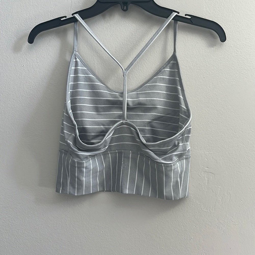 Women's Gray Striped Bralette - Picture 3 of 5